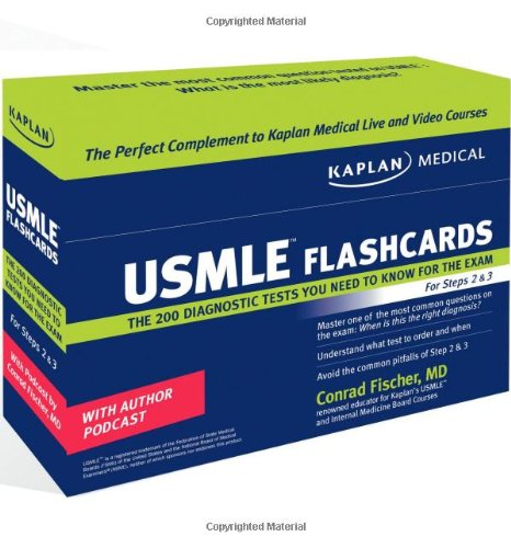 Kaplan Medical Usmle Diagnostic Test Flashcards The 200 Diagnostic Test Questions You Need To Know For The Exam For Steps 2 3 2nd Edition Conrad Fischer