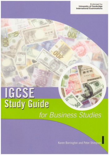 Igcse Study Guide For Business Studies Igcse Study Guides Peter Stimpson