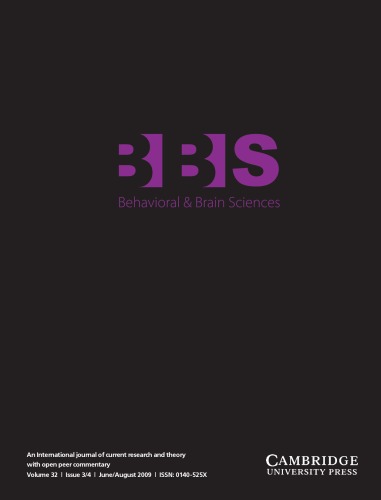 Behavioral And Brain Sciences Volume 32 Issue 34 Juneaugust 2009 Paul Bloom Barbara L Finlay Editors