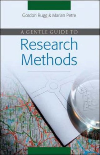 A Gentle Guide To Research Methods 1st Edition Gordon Rugg Marian Petre