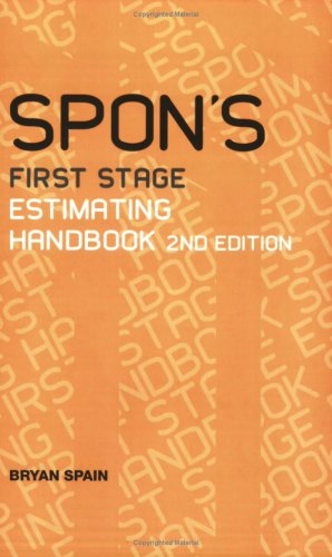 Spons First Stage Estimating Handbook 2nd Edition 2nd Edition Bryan Spain
