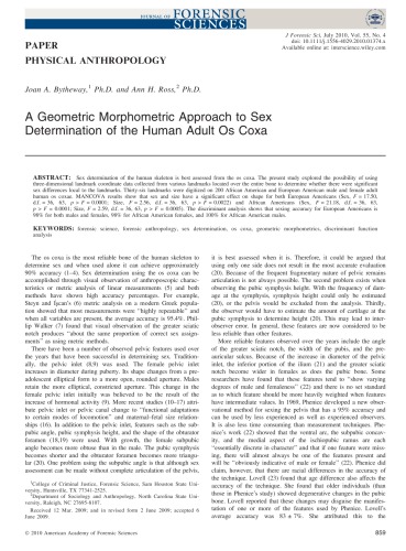 Journal Of Forensic Sciences Vol 55 Issue 4 July 2010 Michael Peat