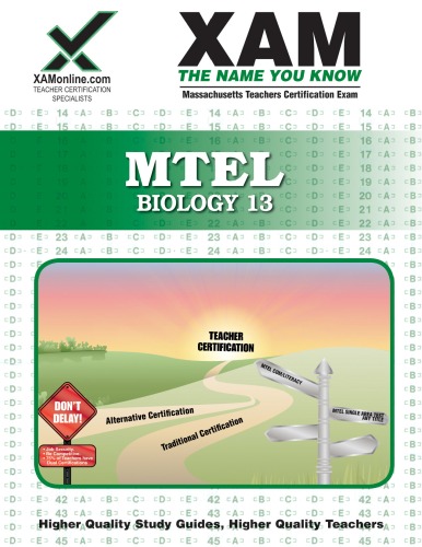 Mtel Biology 13 Teacher Certification 2nd Edition Xam Mtel Sharon Wynne