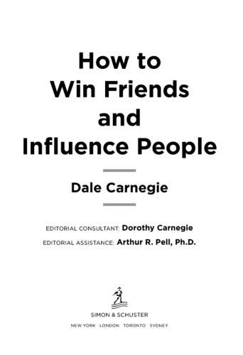 How To Win Friends And Influence People Dale Carnegie