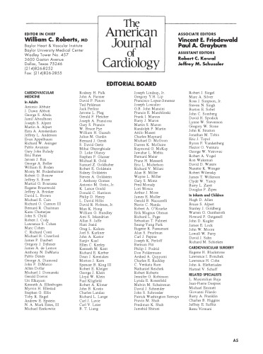 The American Journal Of Cardiology Vol 107 Issue 4 February 2011 The American Journal Of Cardiology