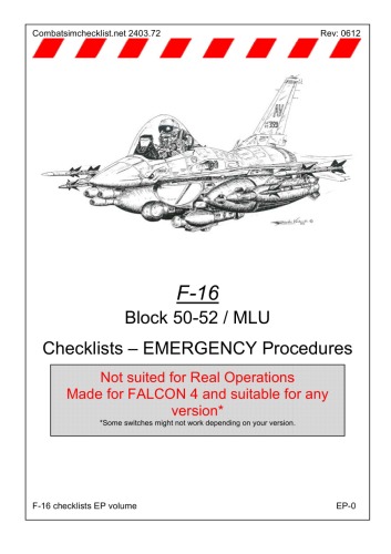 F16 Block 5052 Mlu Checklists Emergency Procedures Not Available