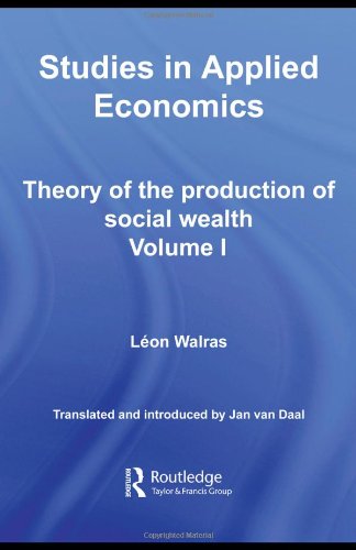 Studies In Applied Economics 1st Edition Laon Walras
