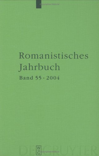 Romanistisches Jahrbuch 2004 Andreas Kablitz