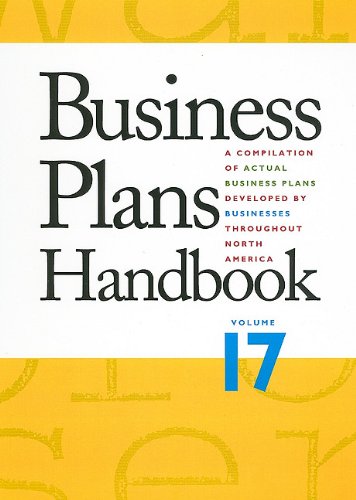 Business Plans Handbook Volume 17 17th Edition Lynn M Pearce