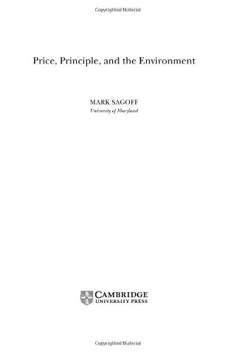 Price Principle And The Environment Mark Sagoff