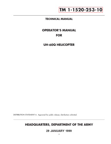 Operators Manual For Uh60q Helicopter Not Available