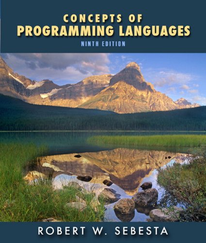 Concepts Of Programming Languages 9th Edition Robert W Sebesta