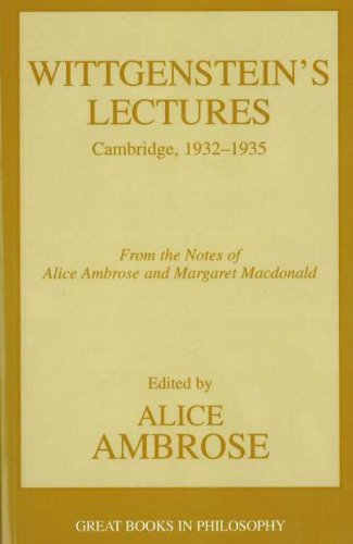 Wittgensteins Lectures Cambridge 19321935 Great Books In Philosophy Subsequent Ludwig Wittgenstein