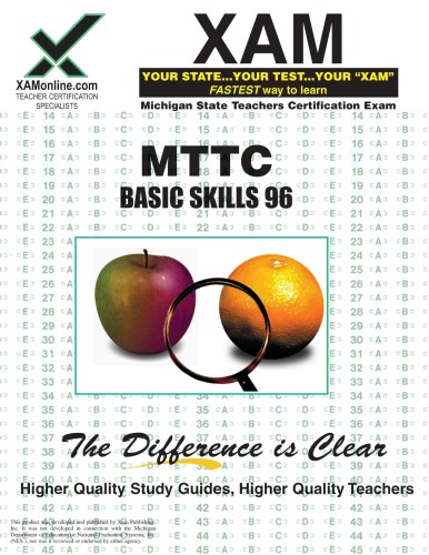 Mttc Basic Skills 96 Teacher Certification 2nd Edition Xamonline Teacher Certification Study Guides Sharon Wynne