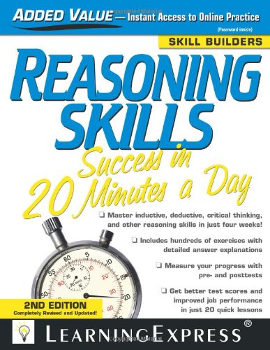 Reasoning Skills Success In 20 Minutes A Day 3rd Edition Learningexpress Editors