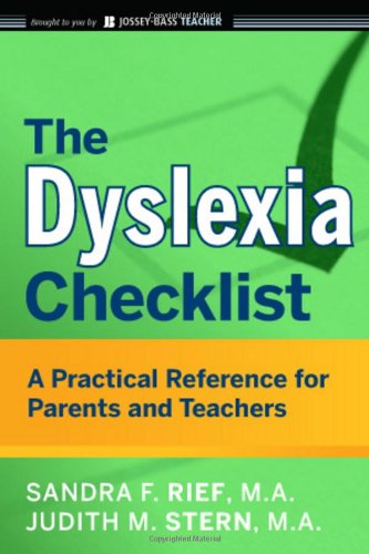 The Dyslexia Checklist A Practical Reference For Parents And Teachers Jb Ed Checklist 1st Edition Sandra F Rief Ma