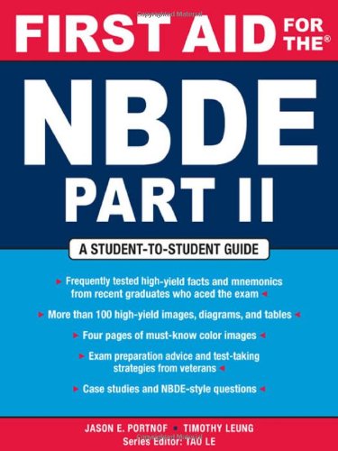 First Aid For The Nbde Part Ii First Aid 1st Edition Jason E Portnof