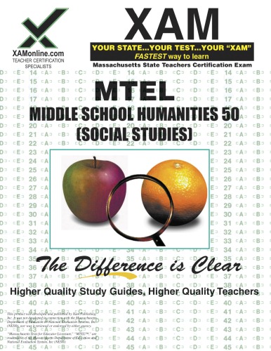 Mtel Middle School Humanities 50 Teacher Certification Test Prep Study Guide 2nd Edition Xam Mtel Sharon Wynne