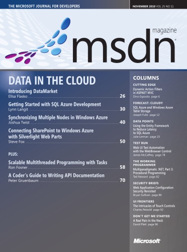 Msdn Magazine The Microsoft Journal For Developers November 2010 Microsoft
