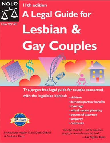 A Legal Guide For Lesbian And Gay Couples Hayden Curry Denis Clifford