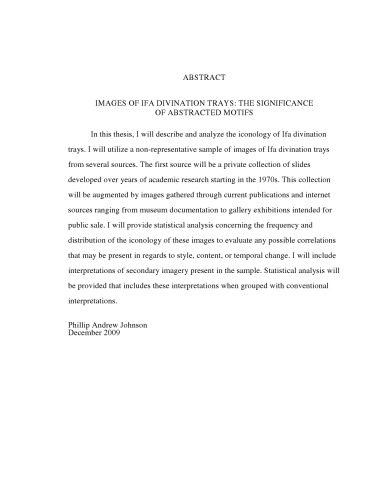 Images Of Ifa Divination Trays The Significance Of Abstracted Motifs Phd Dissertation Johnson