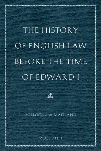 The History Of English Law Before The Time Of Edward I New Edition Frederic William Maitland