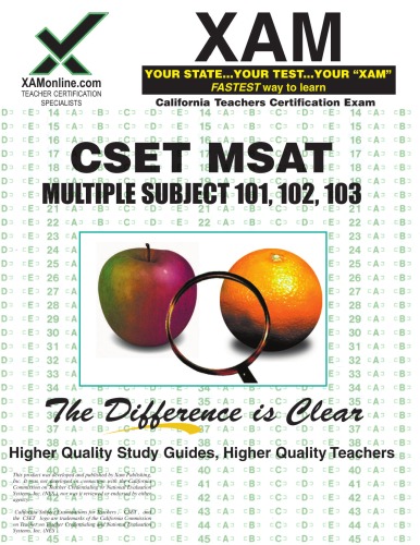 Cset Msat Multiple Subjects 101 102 103 Teacher Certification Test Prep Study Guide 2nd Edition Sharon Wynne