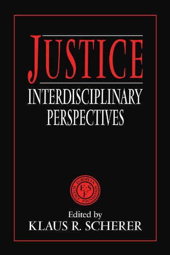 Justice Interdisciplinary Perspectives Reissue Klaus R Scherer