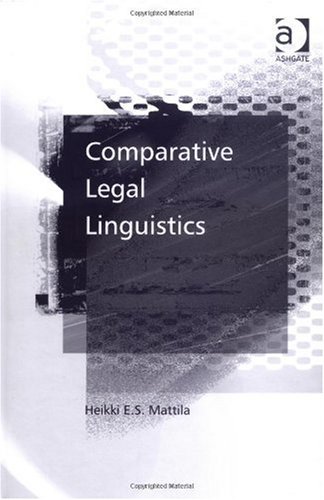 Comparative Legal Linguistics Heikki E S Mattila
