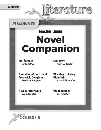 Novel Companion Course 5 Teacher Guide Grade 10 The Mcgrawhill Companies