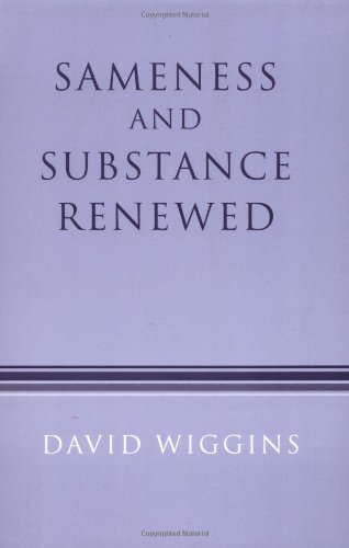 Sameness And Substance Renewed 2nd Edition David Wiggins