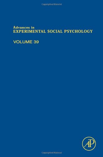 Advances In Experimental Social Psychology 39 1st Edition Mark P Zanna Eds