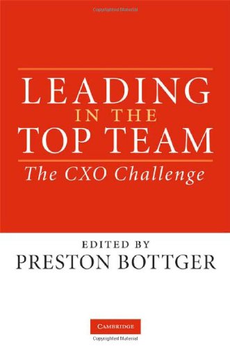 Leading In The Top Team The Cxo Challenge 1st Edition Preston Bottger