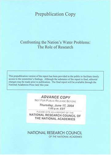 Confronting The Nations Water Problems The Role Of Research Committee On Assessment Of Water Resources Research