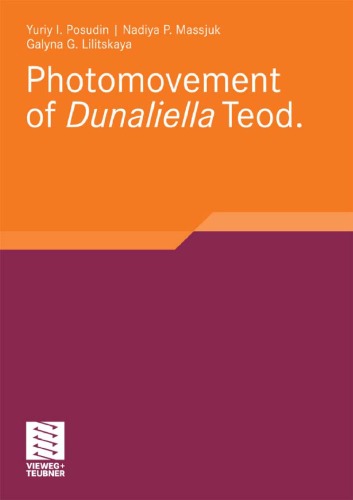 Photomovement Of Dunaliella Teod Posudin Yuriy Ivanovich Galyna Georgievna Lilitskaya