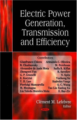 Electric Power Generation Transmission And Efficiency Clment M Lefebvre