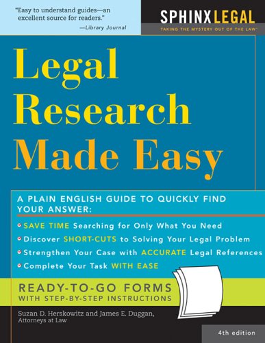 Legal Research Made Easy 4e 4th Edition Singer Pllc