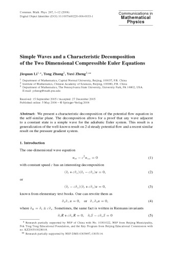 Communications In Mathematical Physics Volume 267 M Aizenman Chief Editor