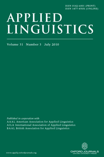 Applied Linguistics Volume 31 Number 3 2010 Oxford University