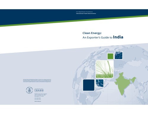 Clean Energy An Exporters Guide To India 2008 Energy And Security Group Contributors