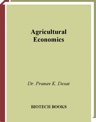 Agricultural Economics Pranav K Desai
