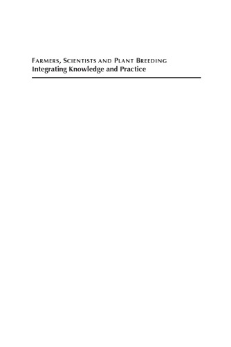 Farmers Scientists And Plant Breeding Cabi Publishing First D A Cleveland