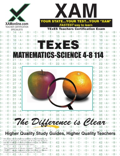 Texes Mathematicsscience 48 114 Teacher Certification Test Prep Study Guide 2nd Edition Xam Texes Sharon Wynne