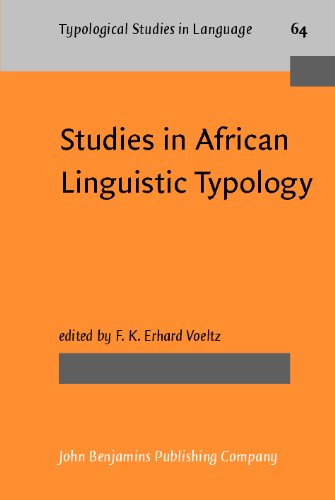 Studies In African Linguistic Typology 1st F K Erhard Voeltz Ed