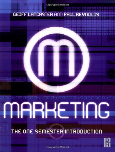 Marketing The One Semester Introduction 1st Geoff Lancaster