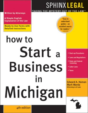 How To Start A Business In Michigan 4e 4th Edition Warda Haman