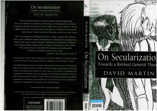 On Secularization Towards A Revised General Theory David Martin