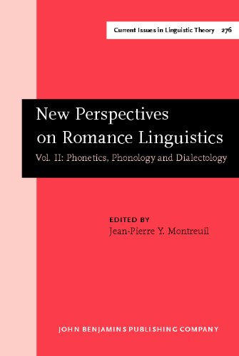 New Perspectives On Romance Linguistics Vol 2 Phonetics Phonology And Dialectology 1st Jeanpierre Y Montreuil Ed