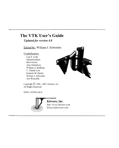 The Visualization Toolkit Users Guide Version 40 William J Schroeder