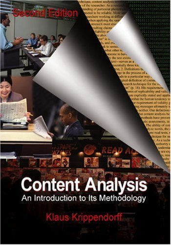 Content Analysis An Introduction To Its Methodology 2nd Dr Klaus H Krippendorff